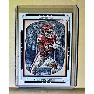 Marvin Mims 2023 SAGE NFL Artistry Football #90 Card